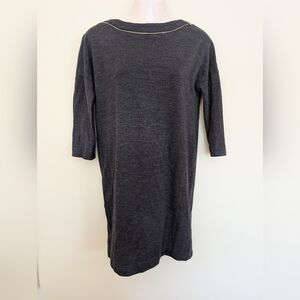 Judith & Charles 100% Extra Fine Merino Wool Dress Charcoal Grey 6